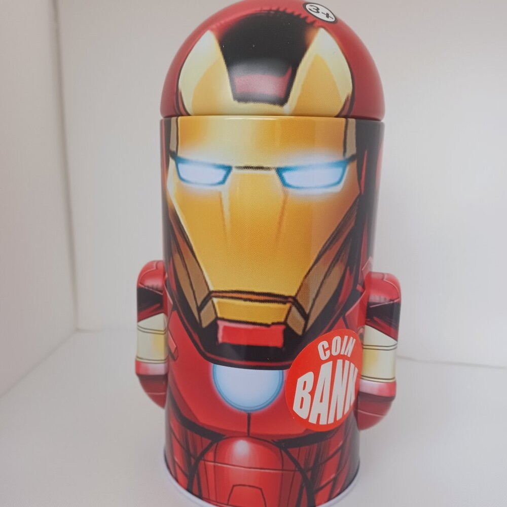 NEW Iron Man Dome Tin Bank – Marvel Avengers (Banco de Estaño)